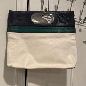 Elegant Blue, Green, and White Women's Bag